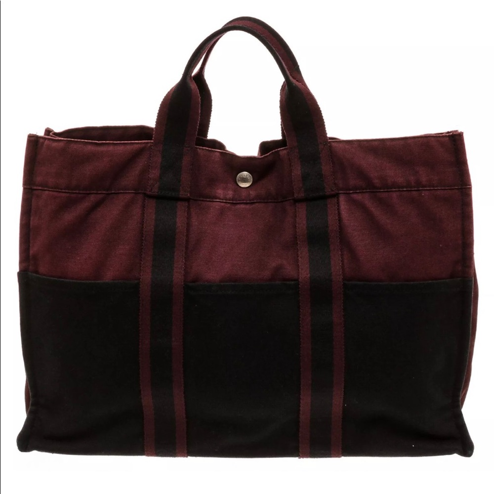 Hermès Sac Fourre MM tote in burgundy